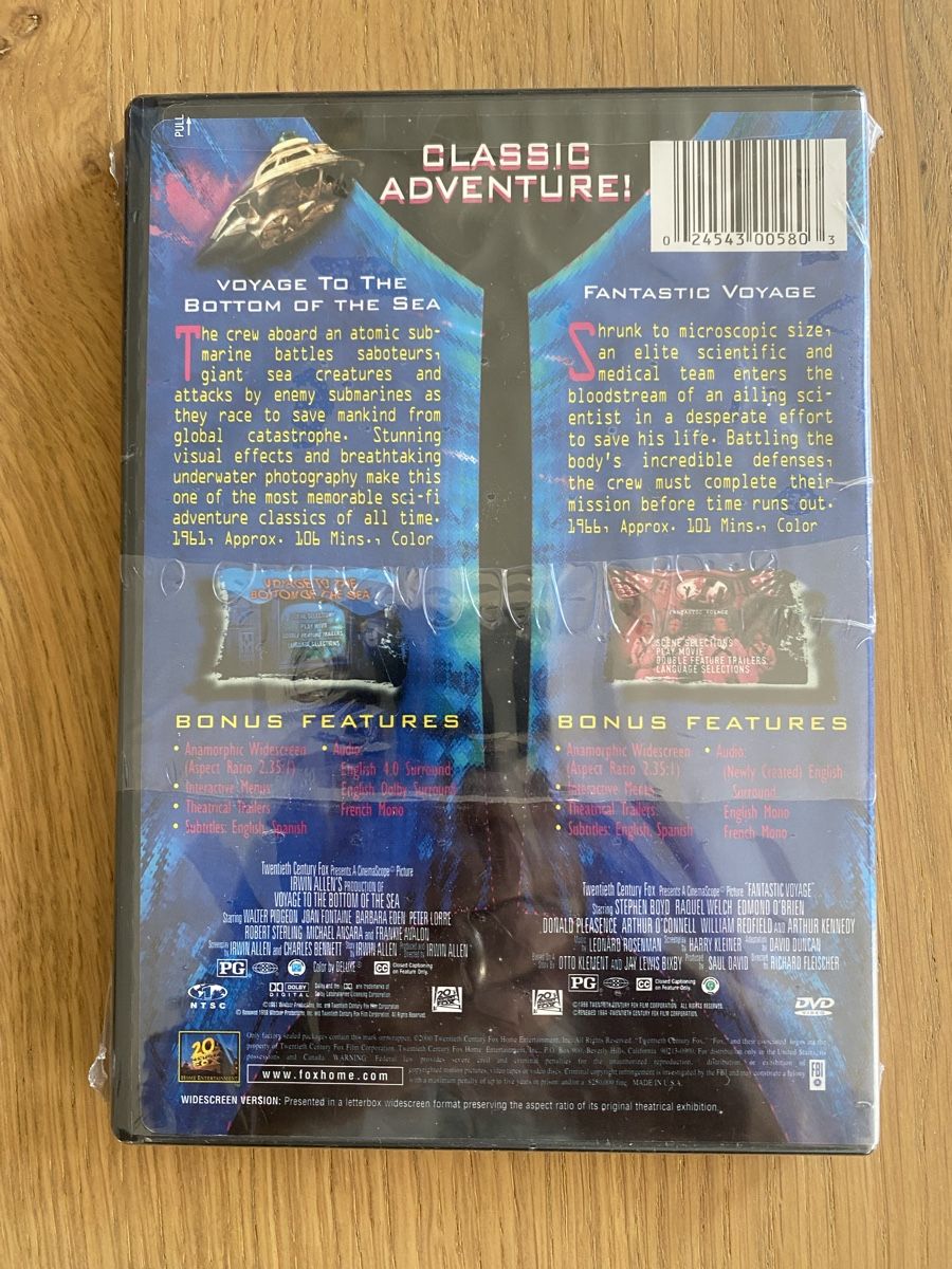 Tutti i DVDs: Voyage+Fantastic Voyage DVD,Fox Double Feature, US Import – Nuovo e nell'imballaggio originale da Rüschlikon venduto da Granulat204 1