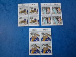 4er Block Wohlfahrtsmarken 1990 Deutsche Bundespost