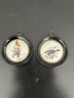 2 kleine Porzellanmedaillon „Limoges“ gerahmt