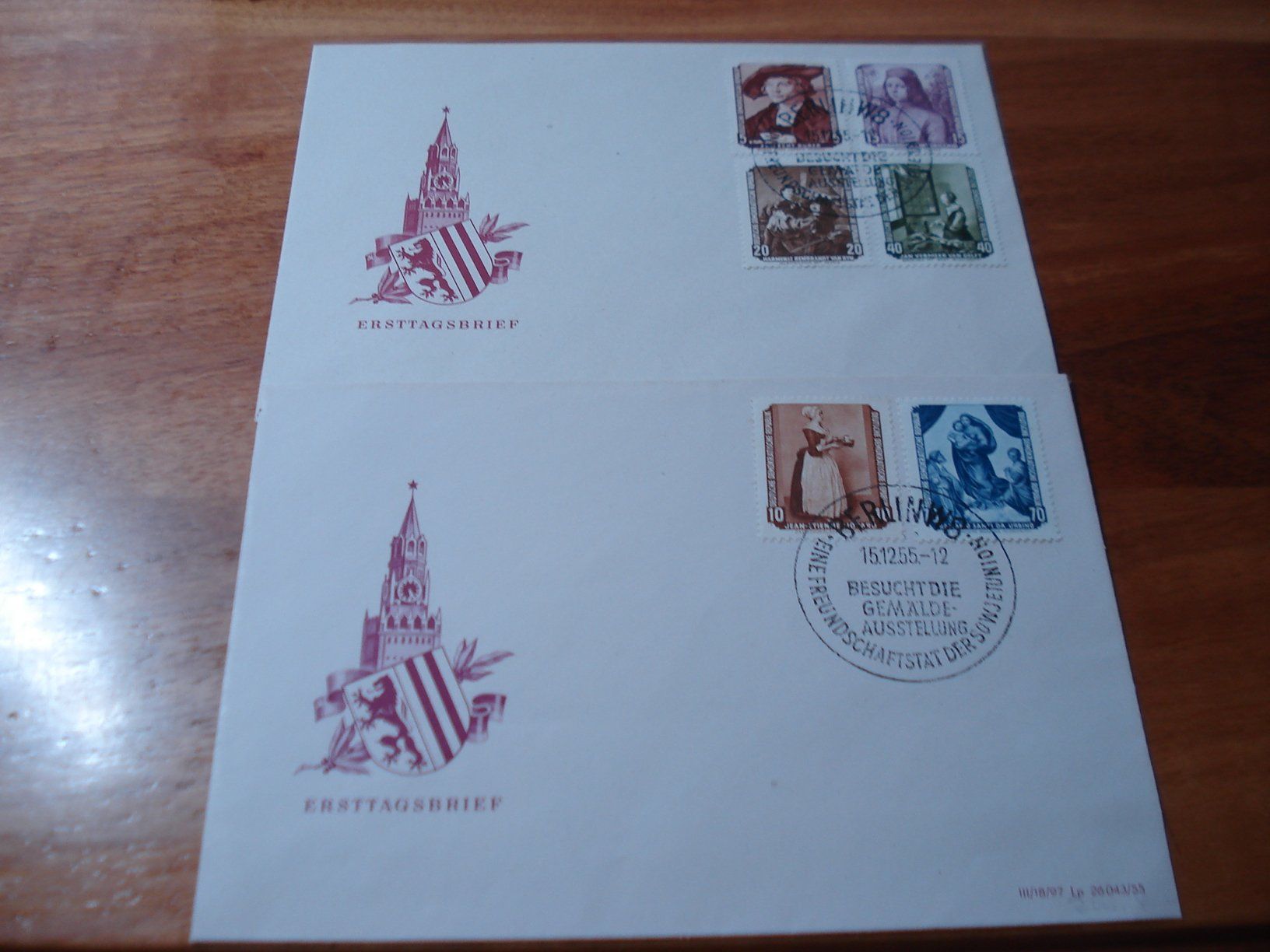 Tutti i francobolli: DDR, Briefsatz FDC Gemälde, 1955 – Usato da Niederwil AG venduto da morostahu