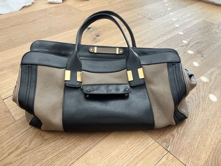 Sac Chloe bicolore noir/beige cuir bon état
