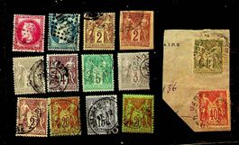 FRANCE  TIMBRES OBLITÉRÉS ANCIENS DONT 1 FRANC /T272