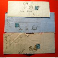 Italie - 1866 3 letters typo I, typo II , typo III