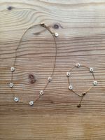 Les Cleias Paris Halskette und Armkette mit Blumenperlen