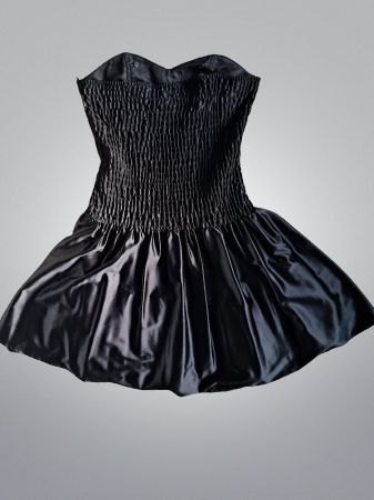 Vintage Cocktailkleid Partykleid schwarz Glitzer Gr. L