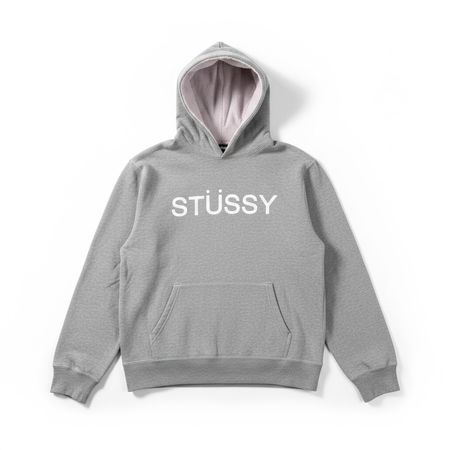 Hoodie Stüssy Gris Logo Blanc - M #P95