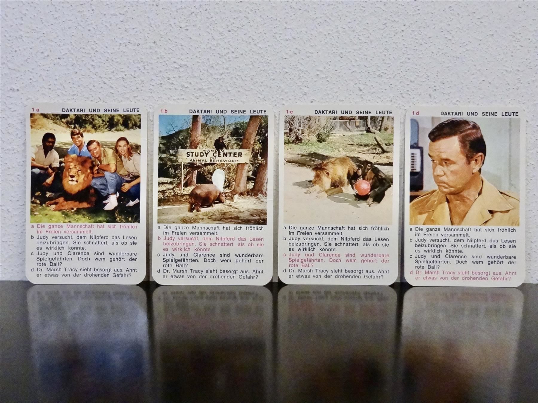 Giochi: schönes altes Quartett DAKTARI 2 – Usato da Kerzers venduto da wisaundso 4