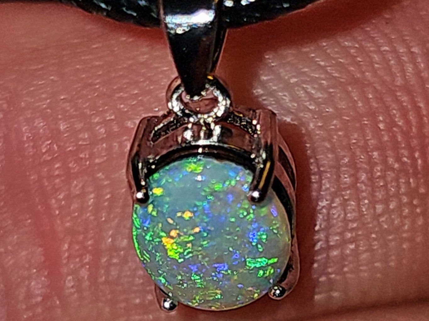 Pietre preziose: Australischer Opal Silber-Anhänger – Nuovo e nell'imballaggio originale da Uerkheim venduto da Winwinner 3