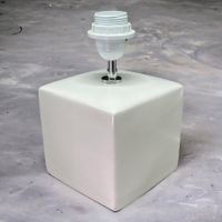 Lampe de table LUMESS SUISSE en céramique blanche émaillée