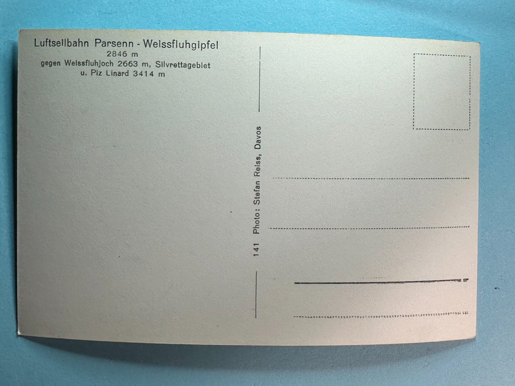Ansichtskarten: Luftseilbahn Parsenn - Weissfluhgipfel – Gebraucht aus Steg VS von _vinci_ 1