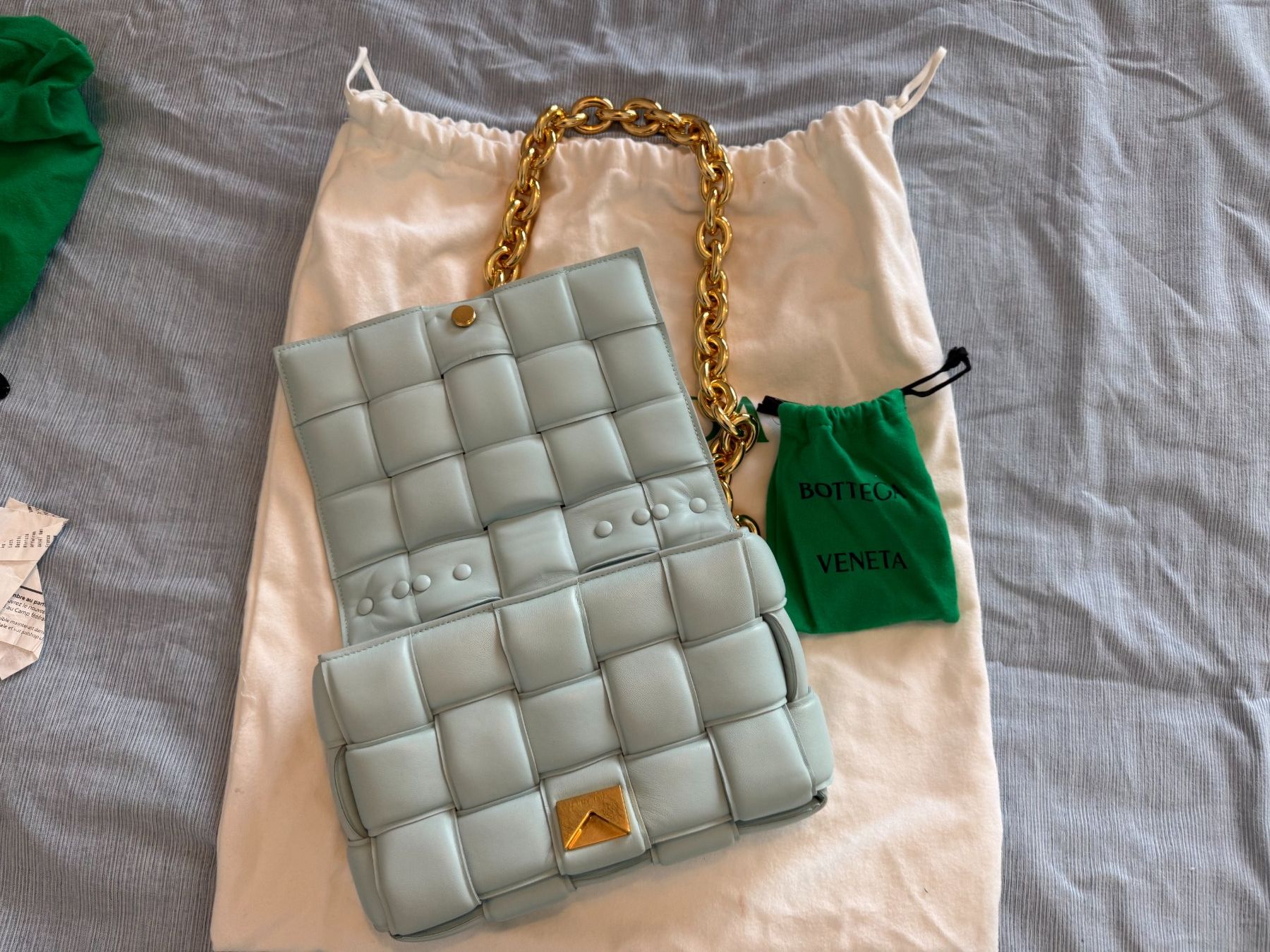 Bottega Veneta Borse da donna: Bottega Veneta Cassette Chain Pouch bleu clair, – Nuovo (secondo la descrizione) da Corsier GE venduto da ana_l9ch 3