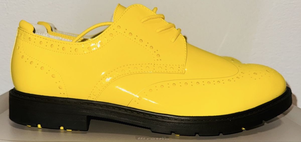 Chaussures hommes: Scarpe uomo GOLF Giallo lucido Gr 49 con tacchetti.          – Neuf (Voir description) à Volketswil par mau_9pxs 3