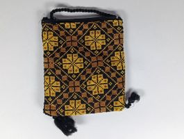 Sac à bandoulière jaune avec poche velcro