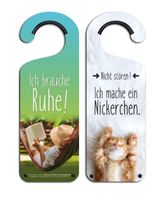 🔥 Kult-Klinkenhänger zweiseitig 💚 Katze & Ruhe OVP 🔥
