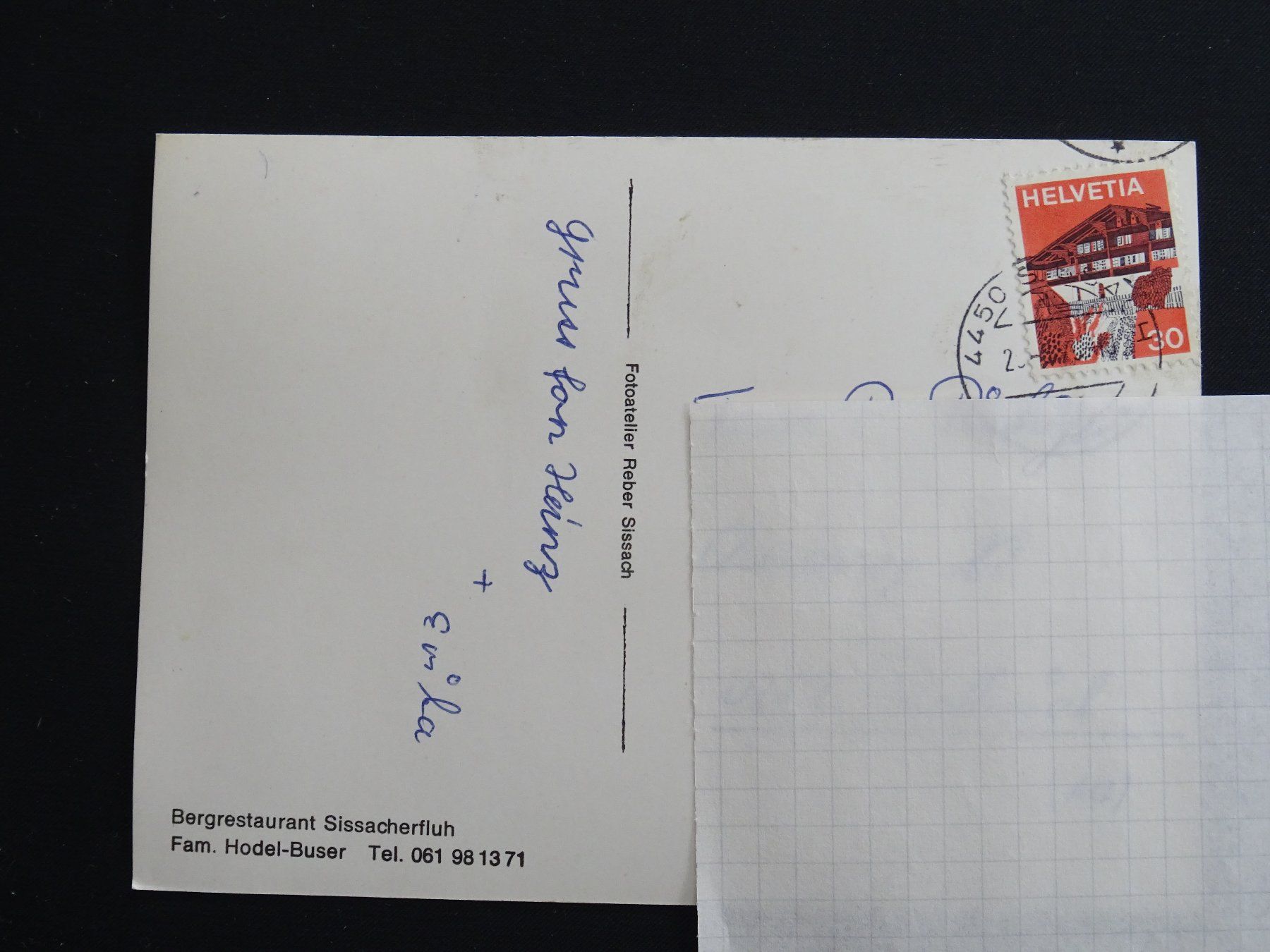 Cartoline postali: Postkarte Bergrestaurant Sissacherfluh – Usato da Rothrist venduto da heinrich1966 1
