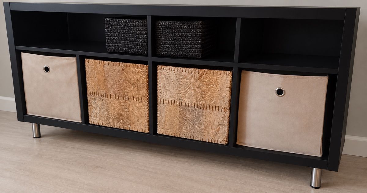 Ikea Mobili TV: Schwarzes TV-Möbel / Ikea Kallax – Usato da Köniz venduto da L_2000