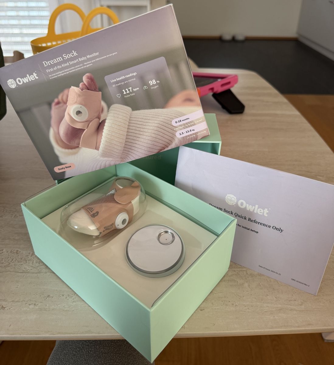 Babyphones: Owlet Socke Dusty Rose – Neu (gemäss Beschreibung) aus Niederhasli von Jacquelinejl