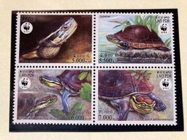Laos 2004 Satz WWF Ambonia-Scharnierschildkröte postfrisch