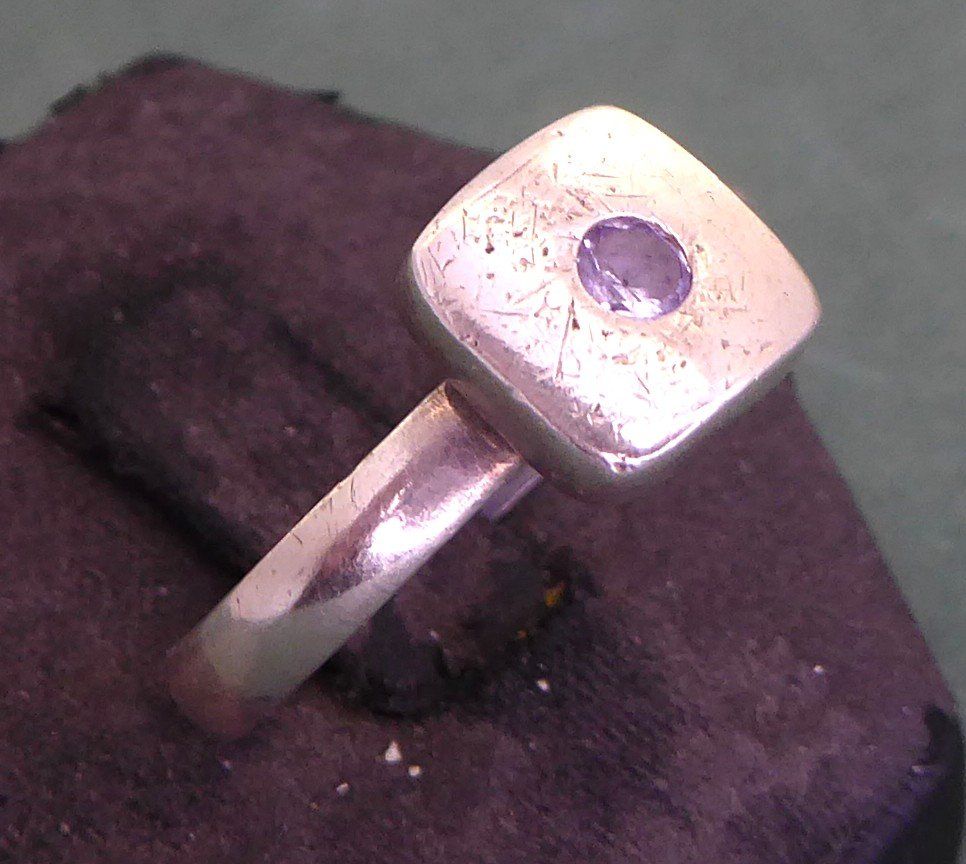 Anelli: Ring 800 Silber mit synthetischem Stein vor 1985 – Usato da Muri AG venduto da silvermouse007 2