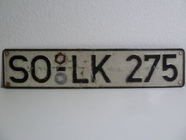 Nummernschild / Kfz-Kennzeichen Deutschland SO-LK 275 (Soest