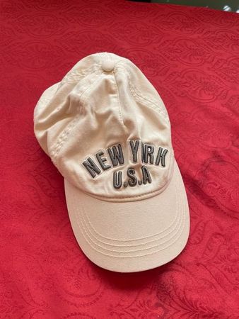 Mädchen beige Kappe cap New York (128-152)