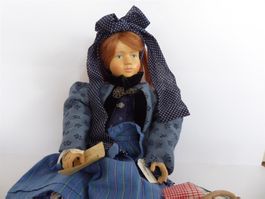 Puppe Näherin, Helga Weich, Handarbeit, neu