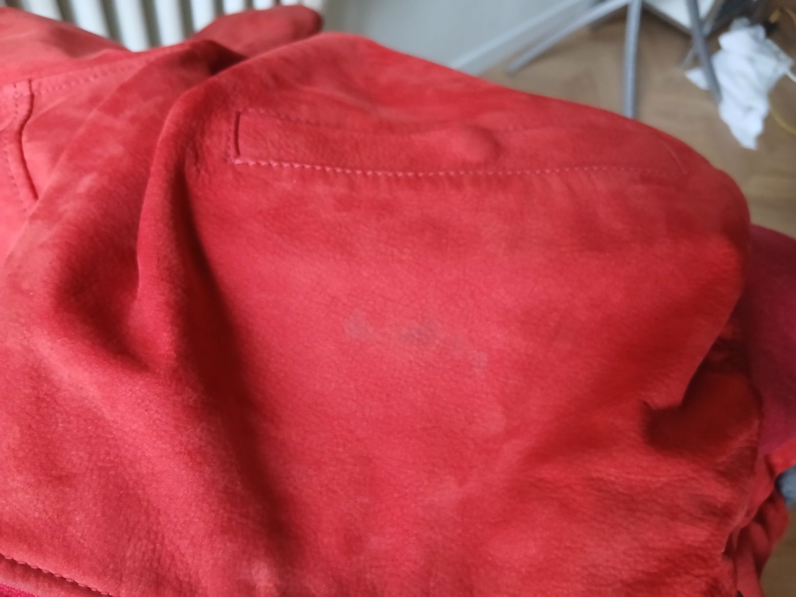 Giacche: Orciani Leather Velour Red Bomber Jacket IT 44 – Nuovo (secondo la descrizione) da Wil SG venduto da tre_g2l7 4