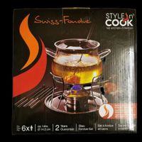 Glas-Fondue-Set "Swiss-Fondue" Style'n Cook, NEU