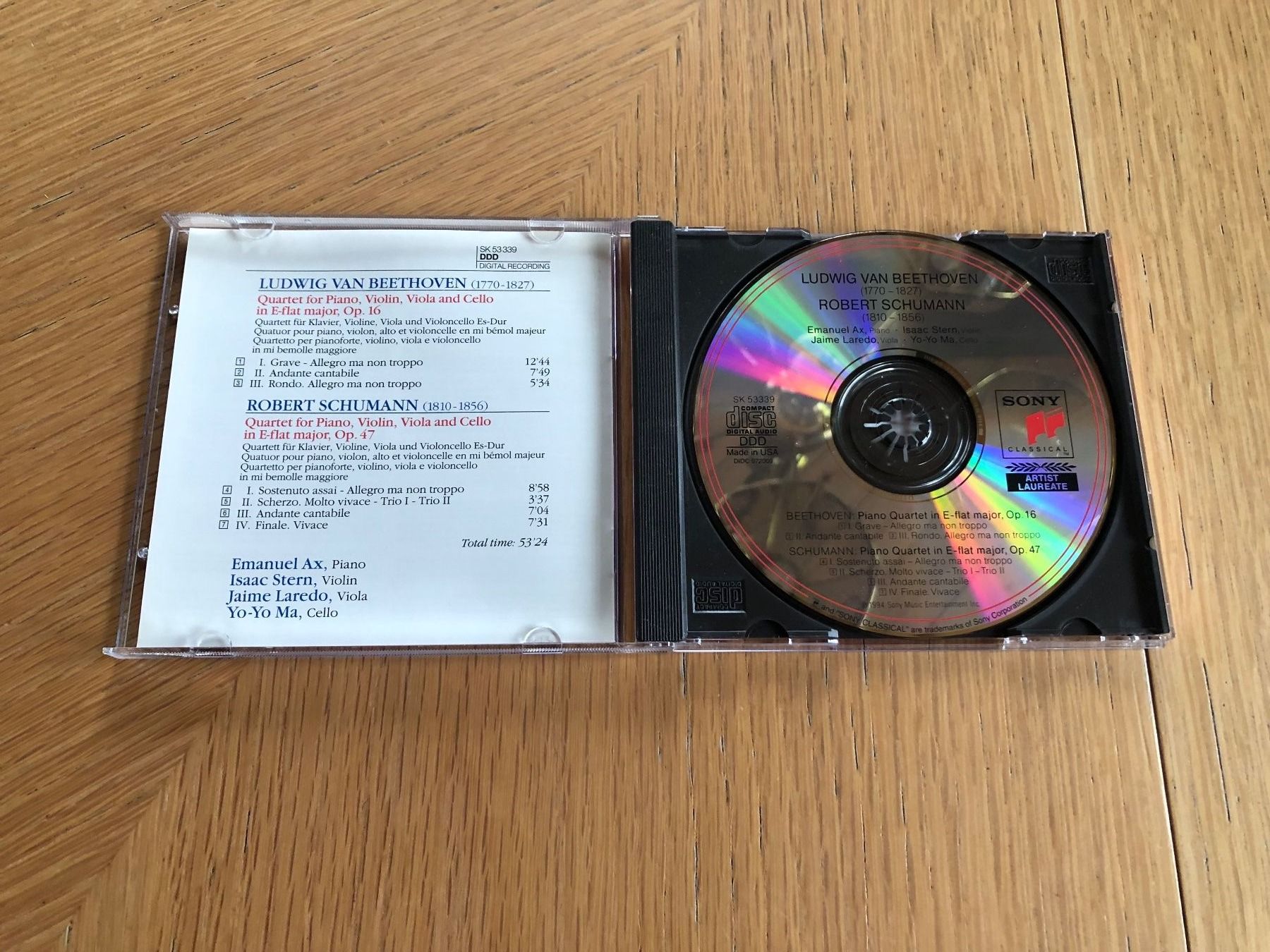 CDs: Beethoven Schumann Piano Quartets CD Emanuel Ax Stern Ma – Gebraucht aus Schübelbach von Dolly990_2 1