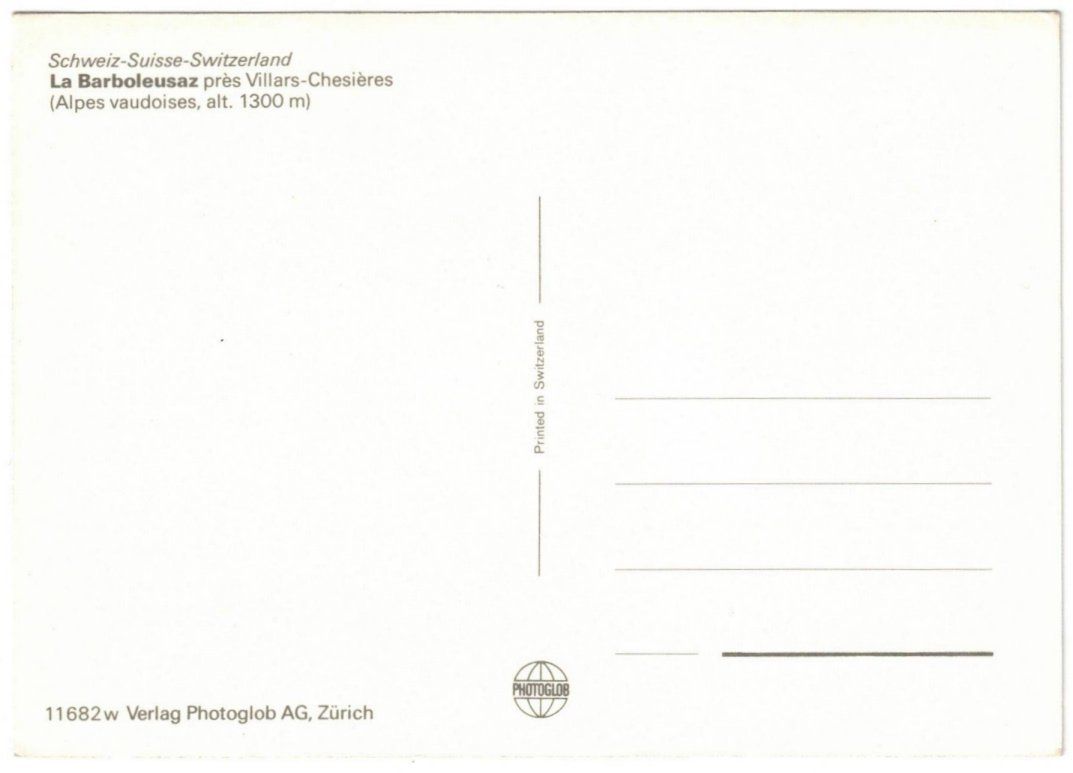 Cartoline postali: Gryon - Gondelbahn Barboleusaz--Les Chaux – Usato da Binningen venduto da Mountainrider 1