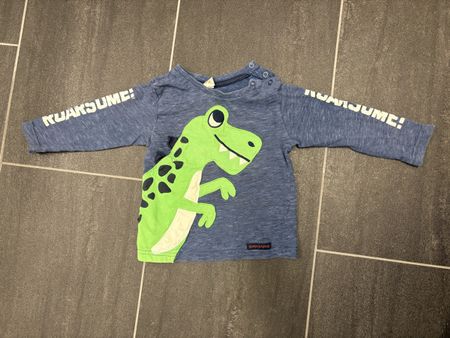 Langarmshirt Dino für Jungs in Grösse 86