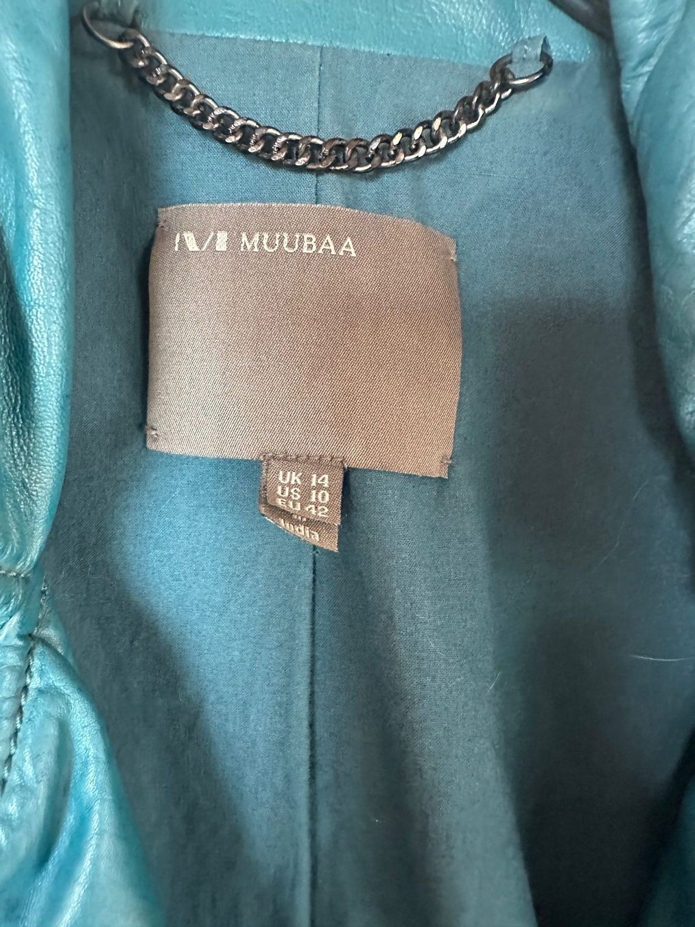 Giacche: Muubaa Lederjacke Blaugrün – Usato da Castagnola venduto da petrkars11 3