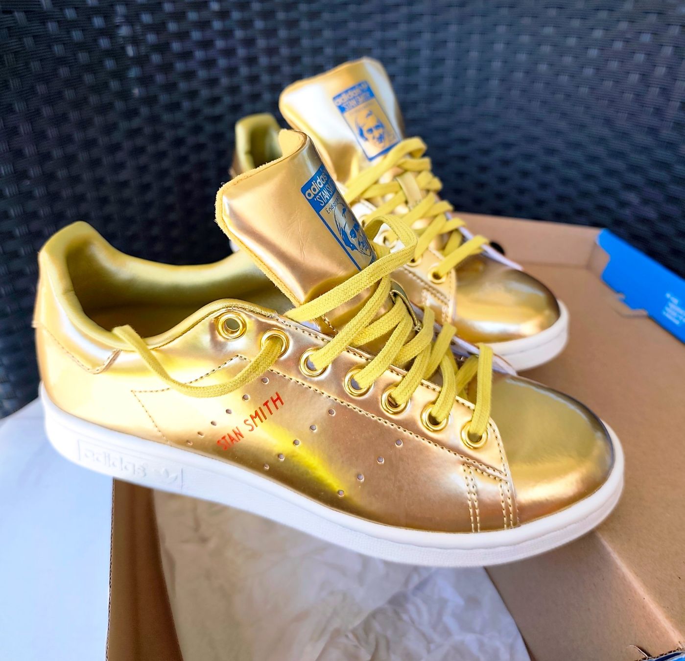 Adidas Scarpe da uomo: Adidas Stan Smith Gold Gr. 38 Brandneu – Nuovo e nell'imballaggio originale da kloten venduto da Docsgirl 1