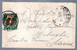 1919 BELEG MIT NACHPORTO 20 RP SORENGO NACH MALVAGLIA - EW17