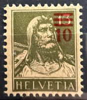 Helvetia 13/10 Rappen Briefmarke.