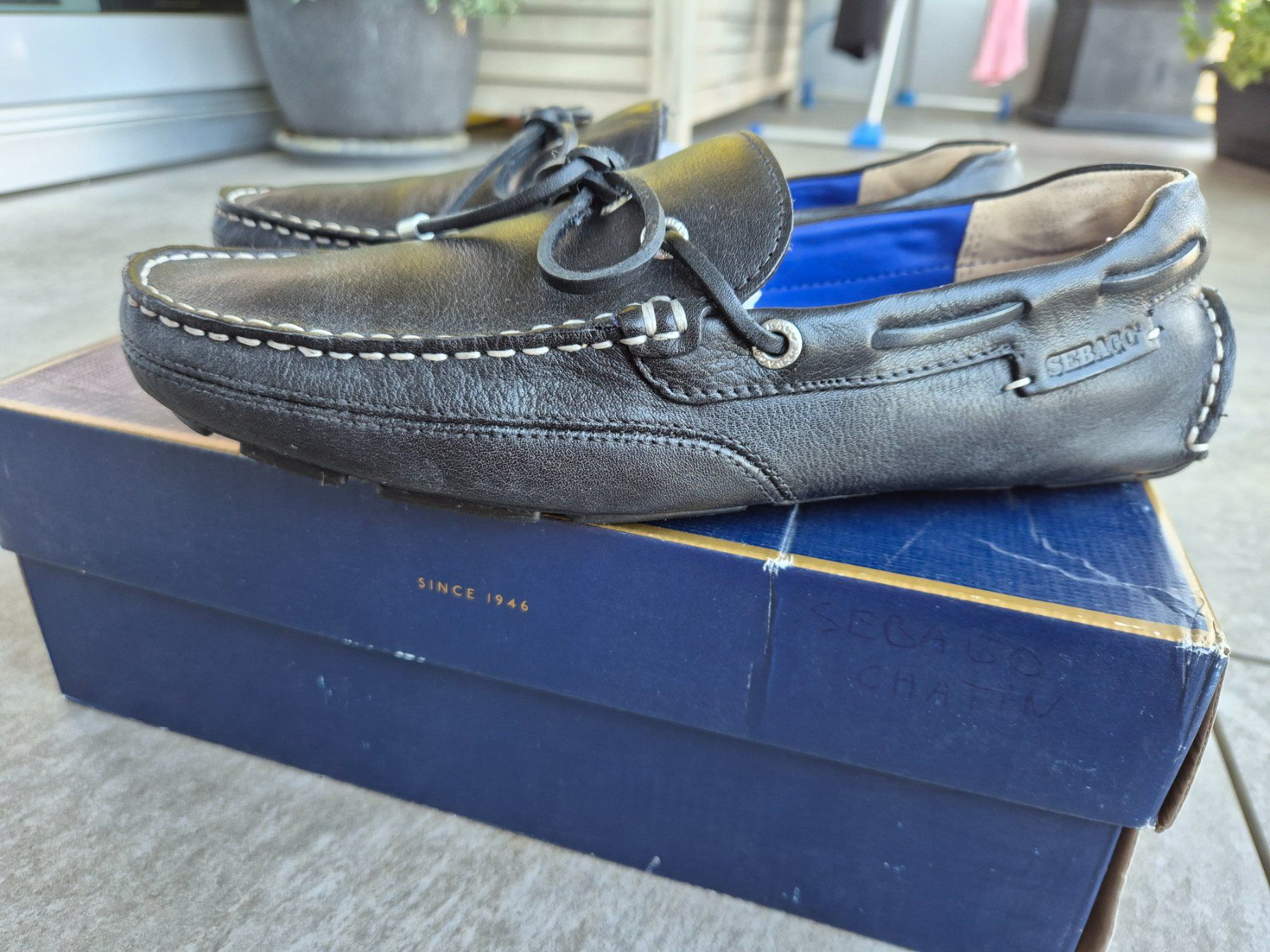 Sebago Scarpe da uomo: Mocassins Sebago cuir noir pointure 41 - NEUF – Nuovo e nell'imballaggio originale da Genève venduto da Talhinho