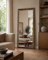 Antiker Wandspiegel mit Gold-Bronze-Patina – 162 × 73 cm