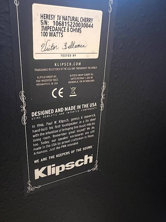 Klipsch Casse acustiche: Klipsch Heresy IV – Usato da Hedingen venduto da mla_f2kg 4