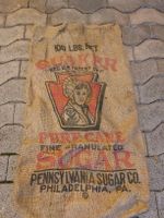 Quaker Pure Cane Sugar 1936 werbungs Jutensack Pennsylvania