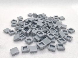 Lego 100 Stk. Tile 1x1 light bluish gray (new)