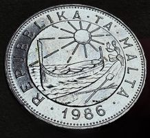 MALTA 1 LIRA 1986