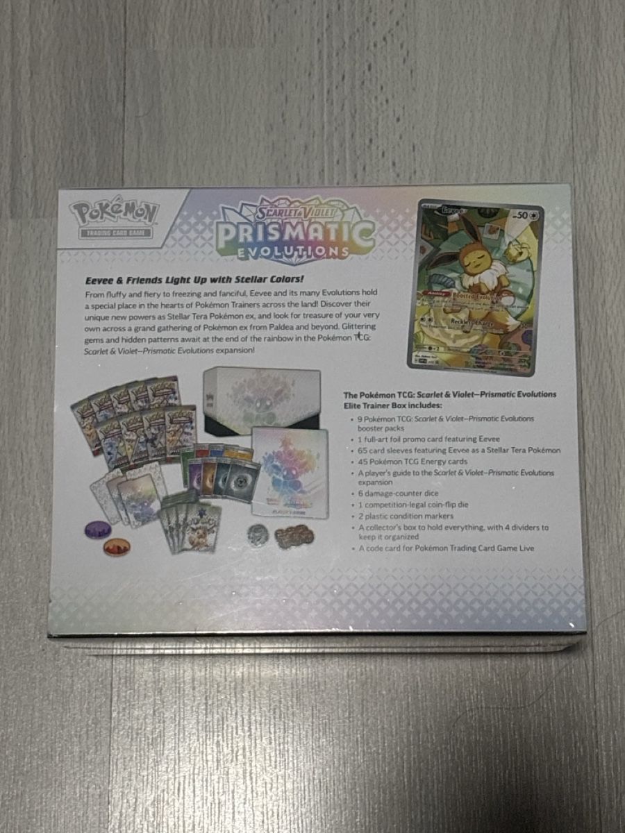 Pokémon Carte collezionabili: Prismatic Evolutions Élite traînée Box ETB 🇺🇸 – Usato da Delémont venduto da mar_7ynr 1