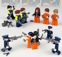 12 Stücke Bausteine "Polizei und Räuber *NEU & OVP*