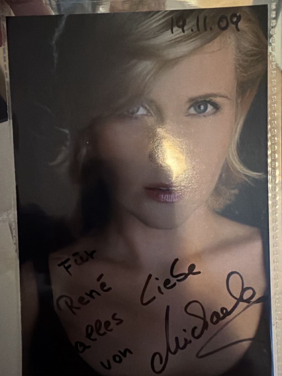 Autografi: Autogrammkarte Michaela Schaffrath mit Widmung 2009 – Usato da Widnau venduto da Spetz