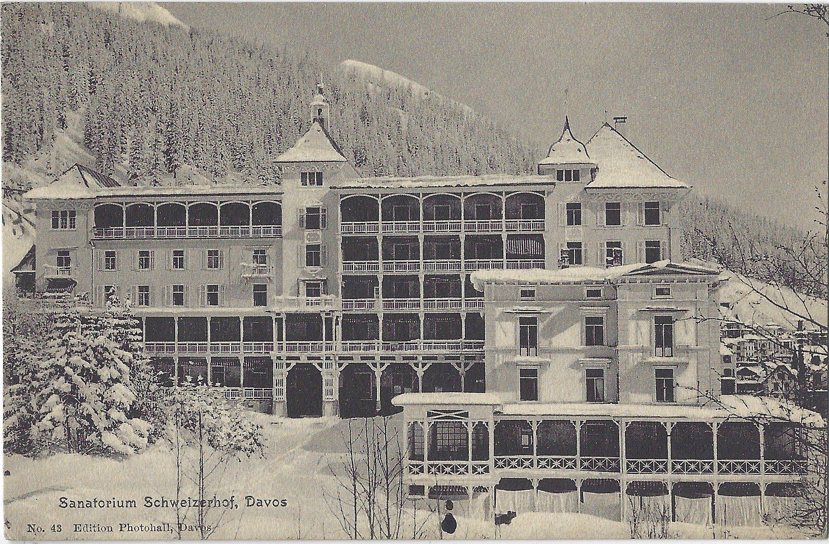 Cartoline postali: Sanatorium  Schweizerhof,  Davos – Usato da Bütschwil venduto da Jackson1A