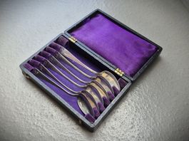 6 Kaffeelöffeli 13 Lot Silber Biedermeier
