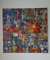 Abstrakte Malerei Acryl Farbenfroh handmade 57×57