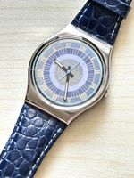 Swatch Uhr  blau Lederarmband guter Zustand