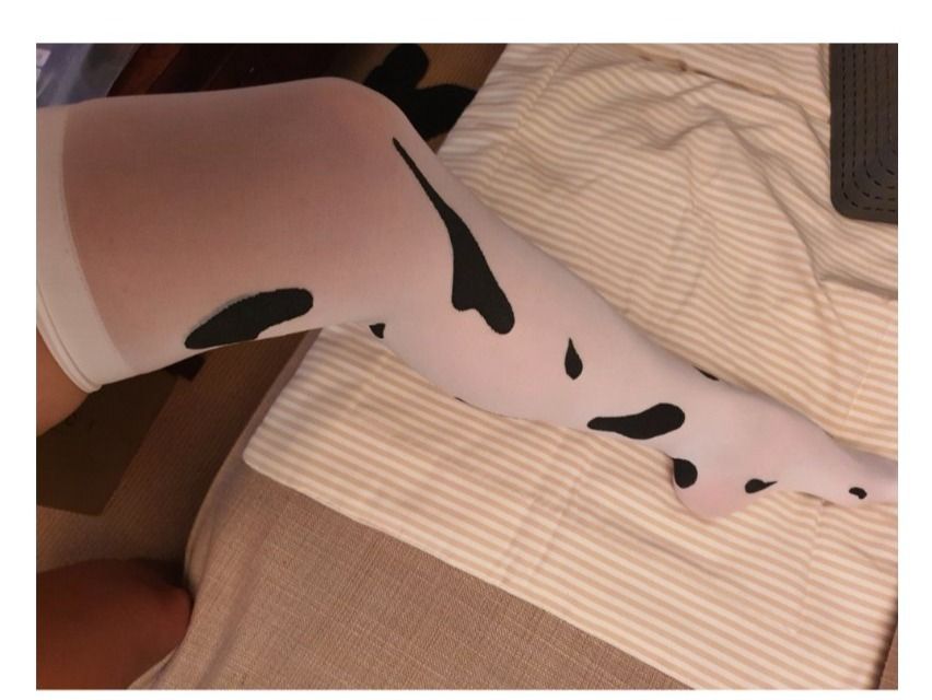 KUH-Muster Cow-girl strapse halterlose Strümpfe Vaccha (Neu und ...