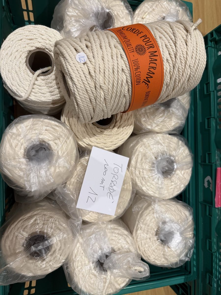 Cordicelle & Fili: Macrame Cord 5mm Natural Cotton Rope/8CHF each/100m per Roll – Nuovo (secondo la descrizione) da Neirivue venduto da naz_z28w 1